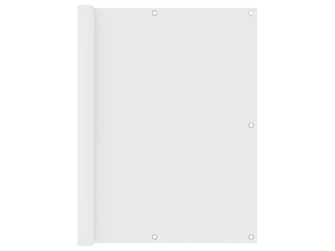Vidaxl Tela De Varanda 120x600 Cm Tecido Oxford Branco