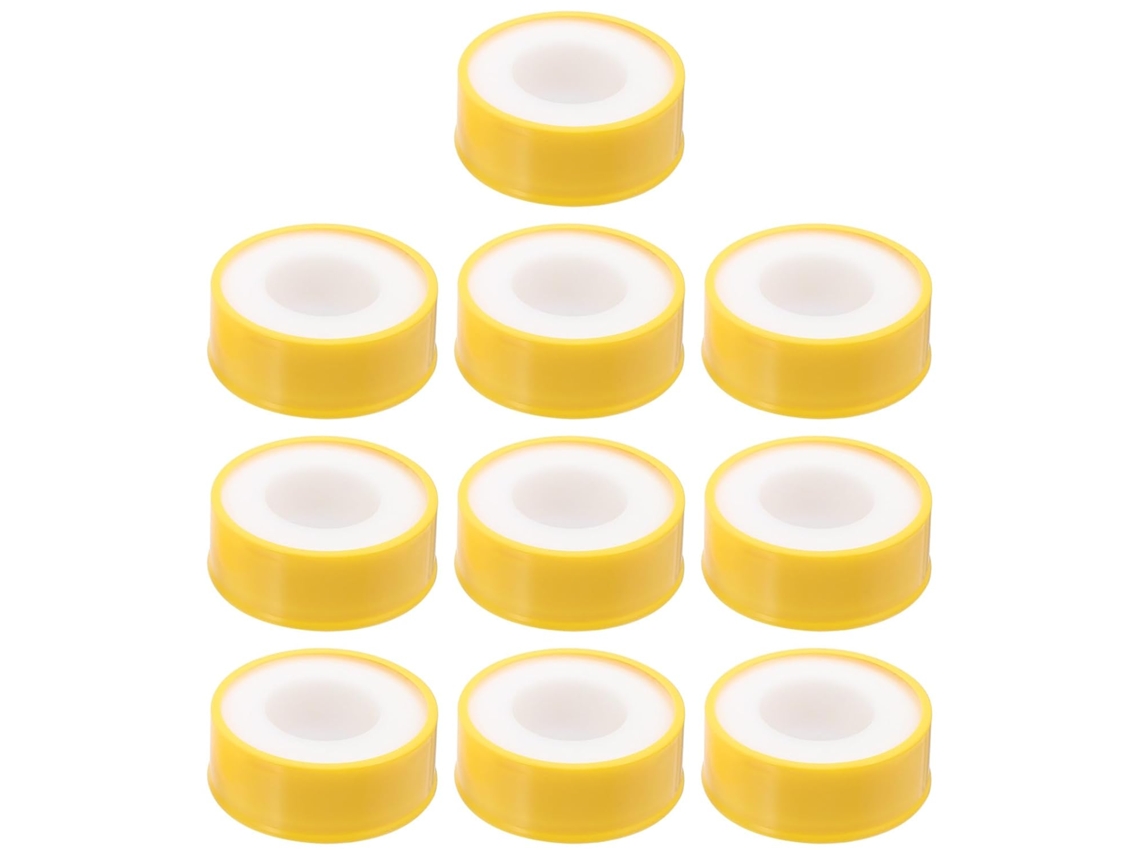Fita Adesiva Impermeável De Ptfe, 15 M, 10 Peças, Vedação Flexível Para Encanamento.
