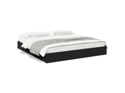 Bed Frame, Bed Frames Vidaxl Preto Madeira Processada (200 X 200 Cm)