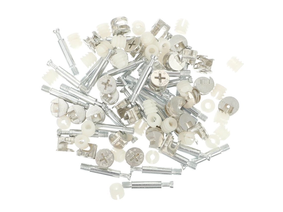 Conector Excêntrico Para Móveis De Ferro E Plástico, 30 Peças, Fixação