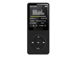 Leitor Mp3 Bluetooth Sem Perdas Rádio Fm Portátil Externo Gravador Estudantil Ultrafino Preto*