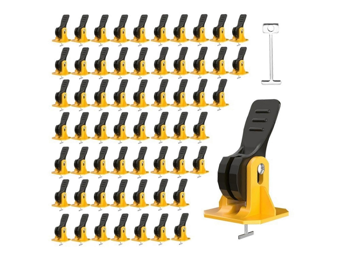 Kit De Sistema De Nivelamento De Ladrilhos 20/50/100 Peças, Agente De Nivelamento De Piso Reutilizável Db Slowmoose