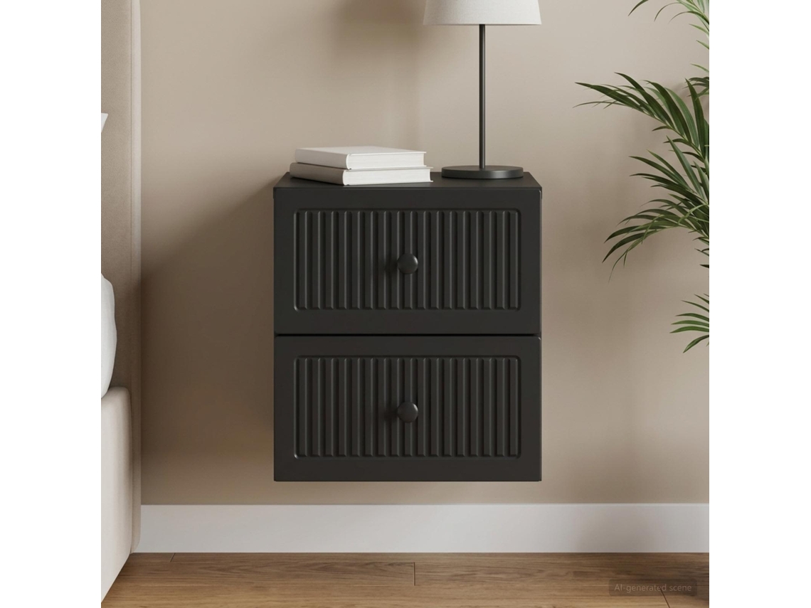 Vidaxl Gabinete De Canto Montado Na Parede Preto 33 X 34,5 X 40 Cm