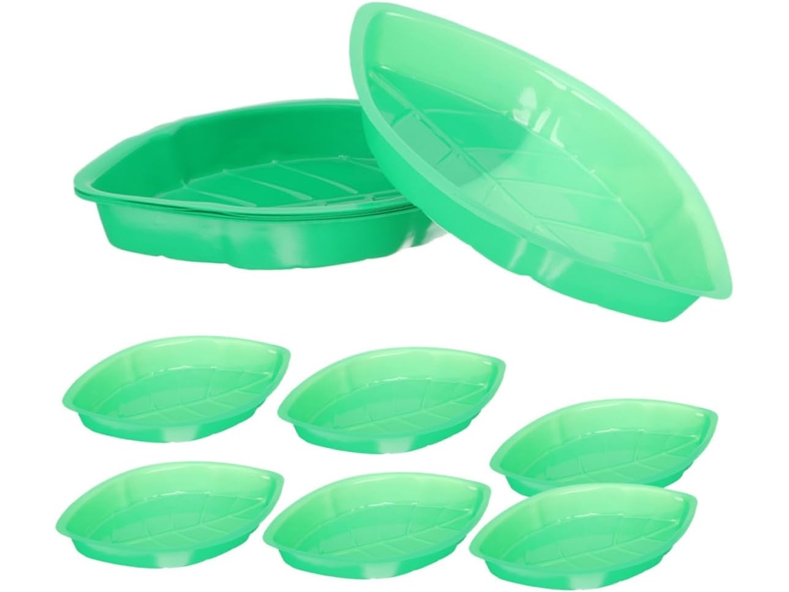 Conjunto De 8 Bandejas Para Servir Pão E Alimentos, Formato Folha, Para Frutas, Sobremesas, Lanches E Mesa De Cozinha