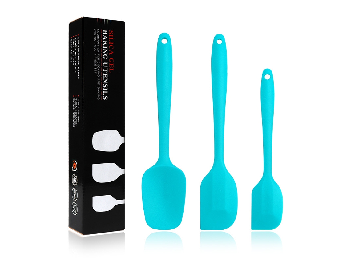 Kitchen Gadgets Conjunto De Espátula De Silicone 3 Em 1 ,chrui (azul)