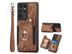 Capa Para Samsung Galaxy S25 Ultra Alça Cobertura Total Castanho Czhhmart