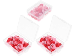 Conjunto De 300 Tachinhas Decorativas Em Formato Coração, Feitas De Plástico E Arame Aço, Reutilizáveis E Portáteis Para