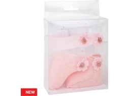Acessórios para Bonecas ARIAS Set Par de Meias com Fita Cabeça Rosa (12 x 5 x 15 cm)