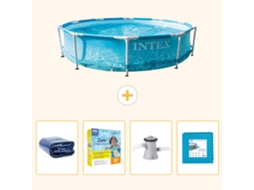 Intex Piscina Com Estrutura Redonda - 305x76 Cm - 5-peças Scb9