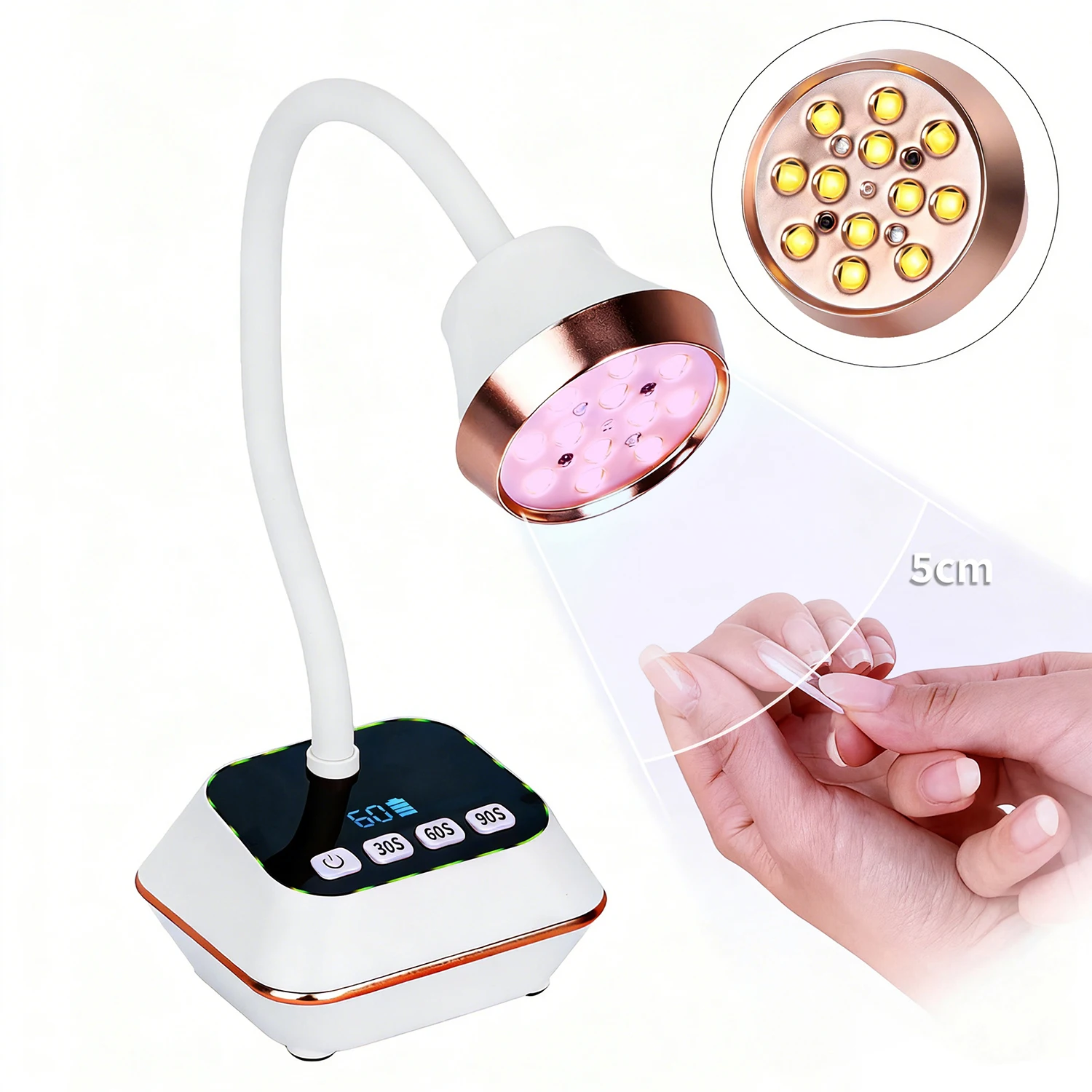 Lâmpada Led Para Unhas E Secador De Unhas Com 3 Configurações De Temporizador E Função De Sensor Automático.