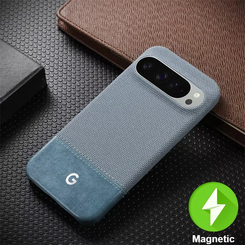 (cinza Claro, Pixel 10) Capa Texturizada Para Celular Estilo Executivo Com Encaixe Magnético Magsafe.