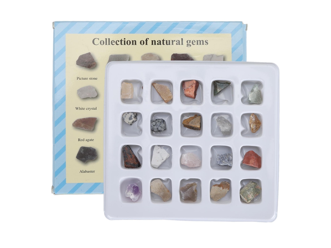 Kit De Coleção De Rochas Profissional Com 20 Peças Para Meninos E Meninas Ciência Educativa Mineral