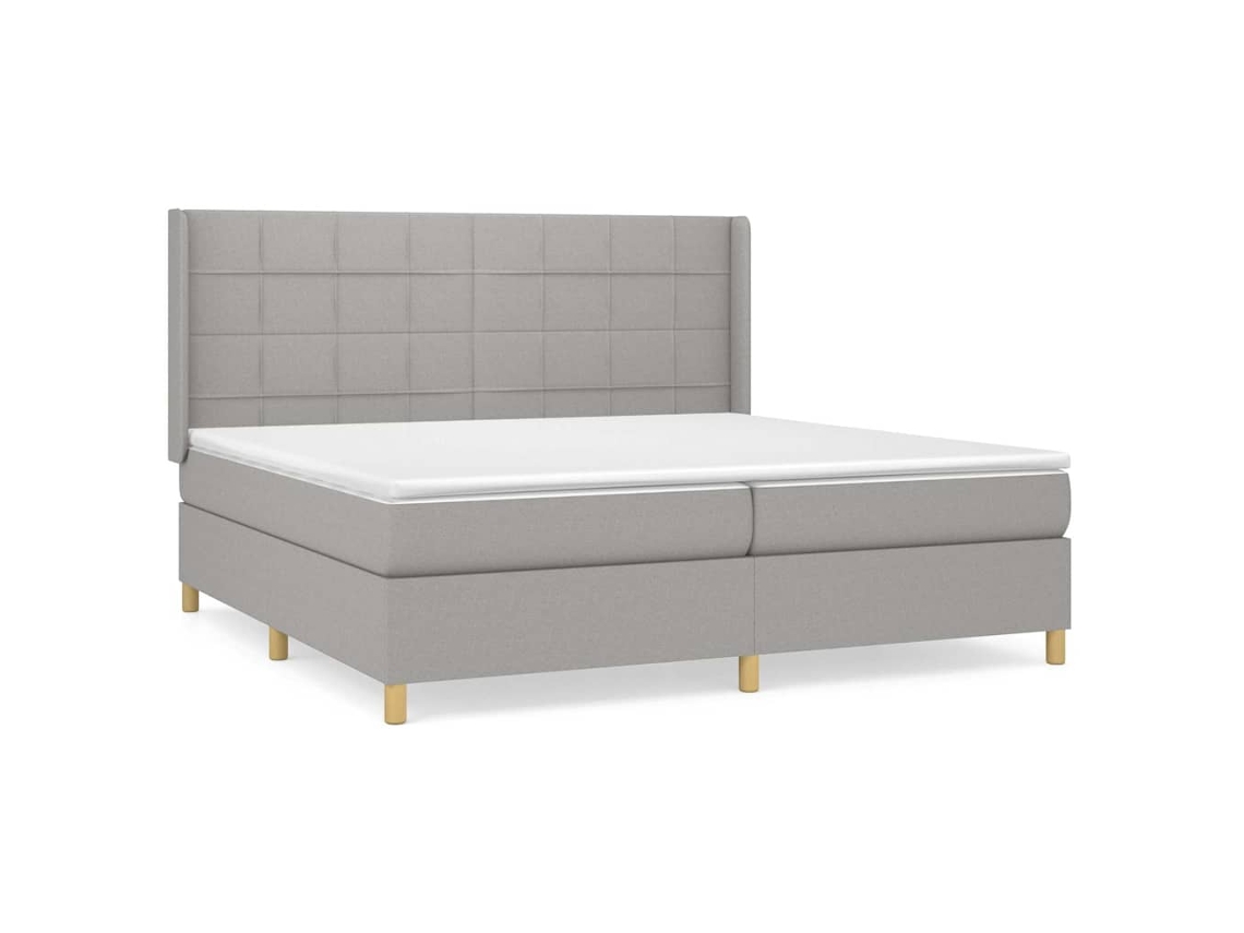 Box Spring Bed, Box Spring Beds Vidaxl Cinzeto Tecido (200 X 200 Cm)