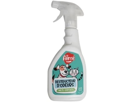 Spray Anti Odores Para Animais Aimé Sdestructodeur Para Gato Ou Roedor 500 Ml Perfume Lírio Do Vale Aime