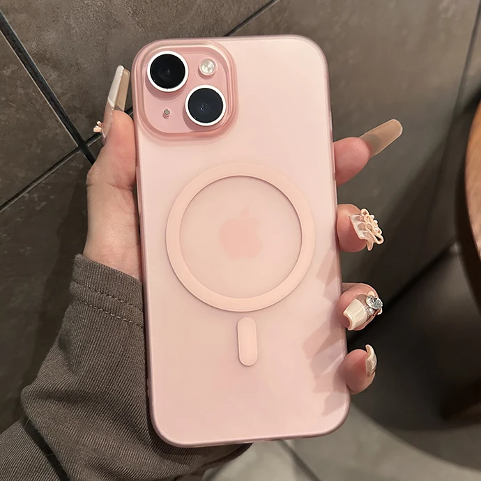 (iphone 13 Rosa) Capa Protetora Rígida De Policarbonato Ultrafina E Translúcida, Resistente A Impactos.