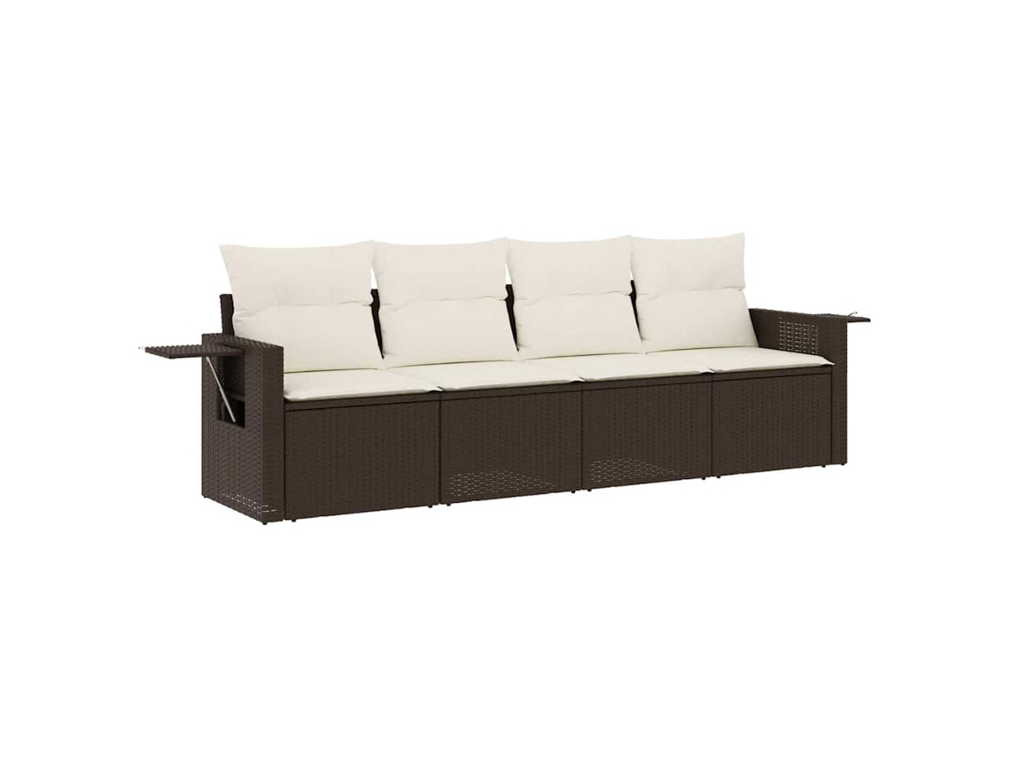 Garden Sofa Set, Garden Sofa Sets Vidaxl Marrom Rattan / Vime (n/a)
