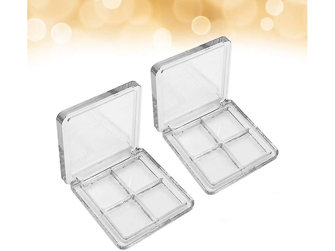 2 Pcs Paleta De Sombras Vazia De Plástico