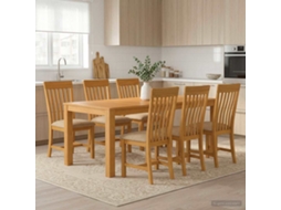Vidaxl Conjunto De Sala De Jantar 7 Unid. Bege