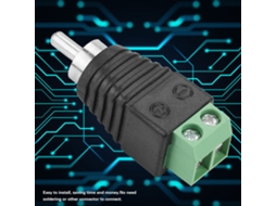 Laxiscreed Adaptador Rca Macho Para Av Com Terminais De Parafuso Para Áudio E Vídeo
