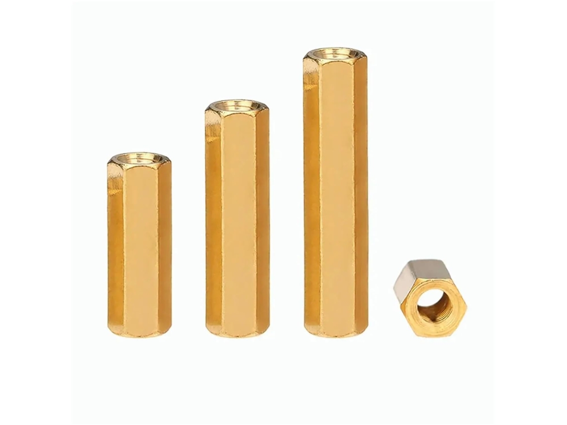 1-porca Sextavada Fêmea De Latão M9 M9x28x12mm
