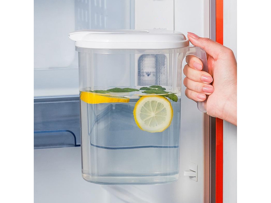 Jarro De Água Ecológico Com Tampa - Chaleira Para Bebidas Quentes Ou Frias E Chá Gelado, Branco