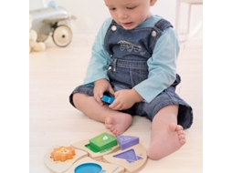 Quebra Cabeça De Encaixe De Formas De Madeira Beleduc Funny Four Brinquedo Educativo Com Animais