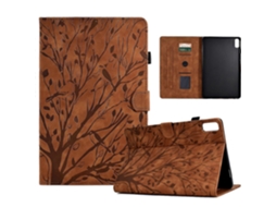 Capa Para Tablet Lenovo Tab P11 Gen 2 Fortune Tree Pressure Flower Em Pu Com Função De Ativação/suspensão.