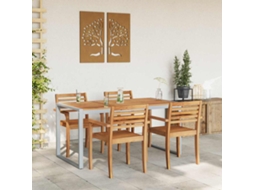 Vidaxl Mesa De Jardim Cinzeto 160 X 80 X 75 Cm