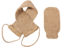 Conjunto De 2 Peças Para Esfoliação Das Costas, Esfoliante Corporal De Sisal, Luva De Banho, Toalha Gokoco