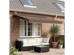 Vidaxl Toldo Retrátil Elétrico Cinzento-acastanhado 3,5 X 2 M