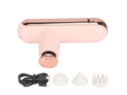 Massageador Elétrico Portátil Recarregável para Musculos Profundos Rosa 4 Velocidades Baixo Ruído