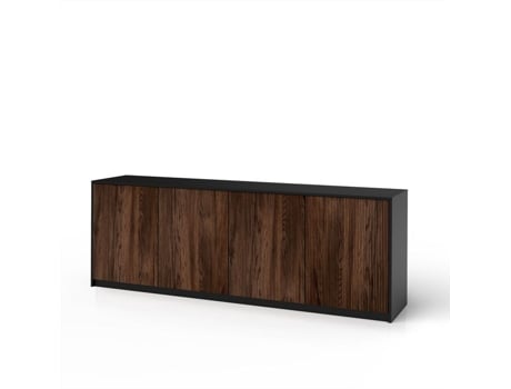 Buffet 4 Portas Budapeste Preto/ Carvalho Rio Aqa Design