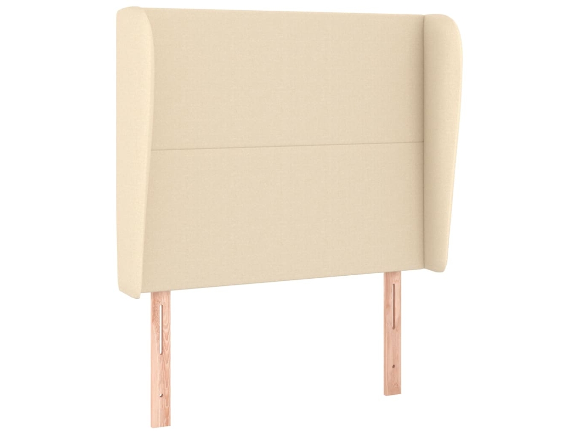 Cabeceira de Cama com Abas Tecido Creme MAISON EXCLUSIVE (103x23x118 cm)