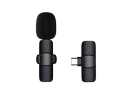 Lurelia Microfone De Lapela Sem Fios Redução De Ruído Baixa Latência Bluetooth Preto Para Gravação