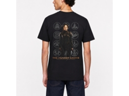 Rockinstone Hunger Games Movie Katniss With Districts Black Adult T-shirt Size:xxxl