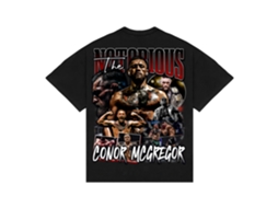 Conor Mcgregor Boxy Black Graphic Boxy T-shirt Rockinstone Sizexxl