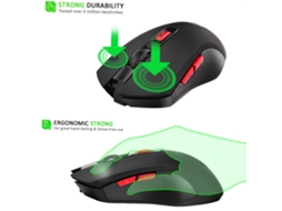Ywyt G817 Mouse Gamer Sem Fio 2.4g 2400dpi 6 Botões Mouse Óptico Ergonômico