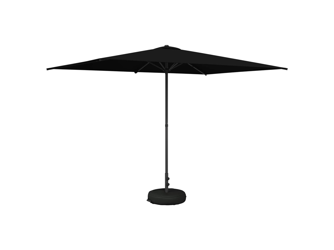 Vidaxl Guarda-sol De Jardim 200 X 300 Cm Poliéster Retangular Preto