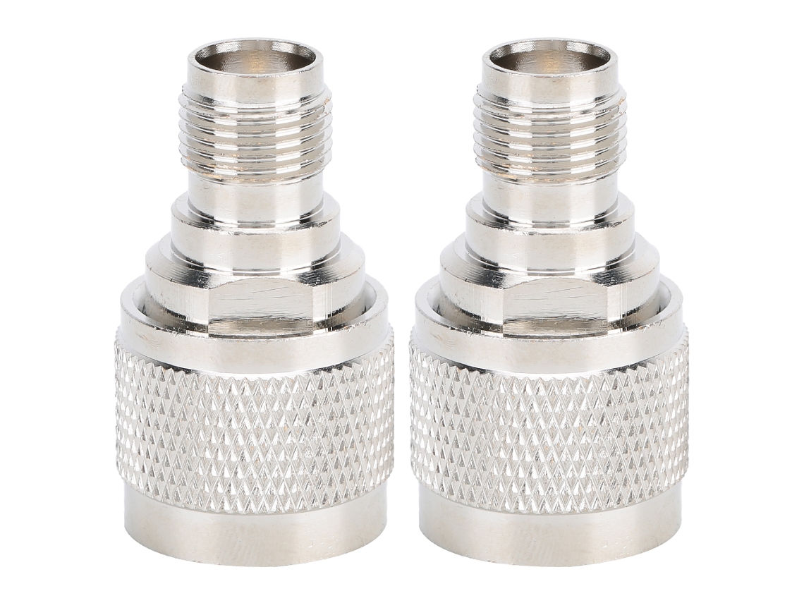 Aetheria 2pcs Adaptador N Macho para Tnc Fêmea Conector Galvanizado a Ouro de Alta Performance