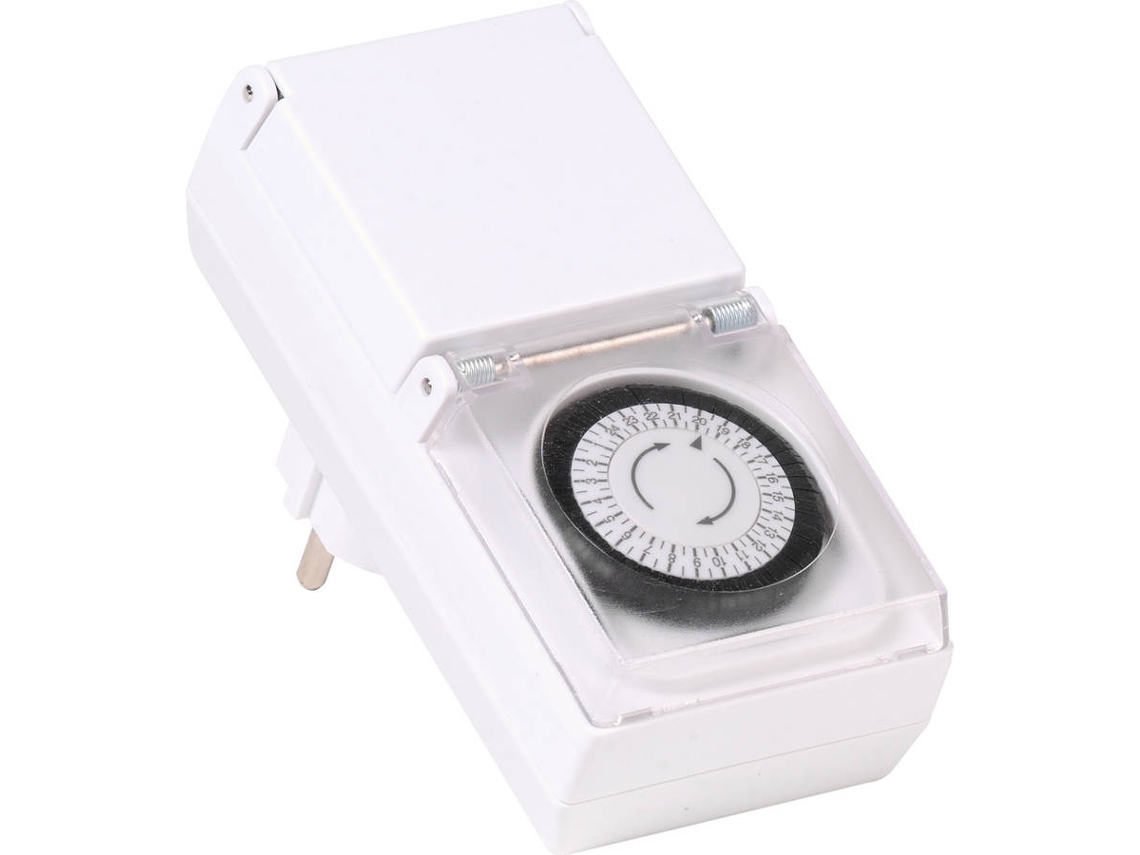 Temporizador Digital Exterior Ip44 24H/Set (Branco)