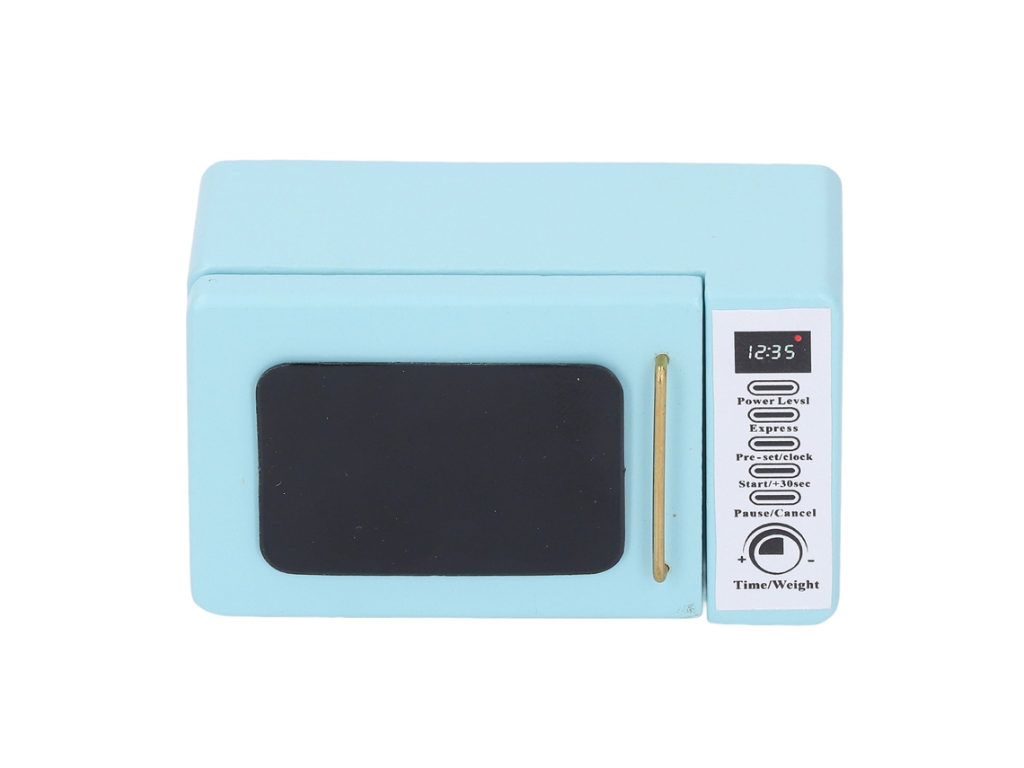 Forno De Micro-ondas Em Miniatura Para Casa De Bonecas Decoração De Cozinha Madeira
