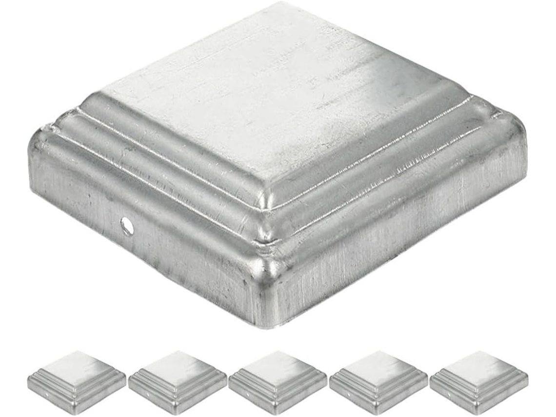 Conjunto De 6 Tampas De Metal Para Postes, Peças De Reposição Com Acabamento.