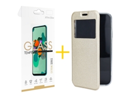 Pack 1 X Película de Vidro Temperado 2.5D Capa GANDY Samsung Galaxy S23 GANDY Flip Cover Dourado GANDY