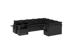 Garden Sofa Set, Garden Sofa Sets Vidaxl Preto Rattan / Vime (n/a)