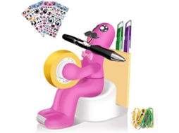 Acessórios de Mesa Escritório com Dispensador Fita, Clipes Papel, Notas Adesivas, Organizador Armazenam Ento GOKOCO