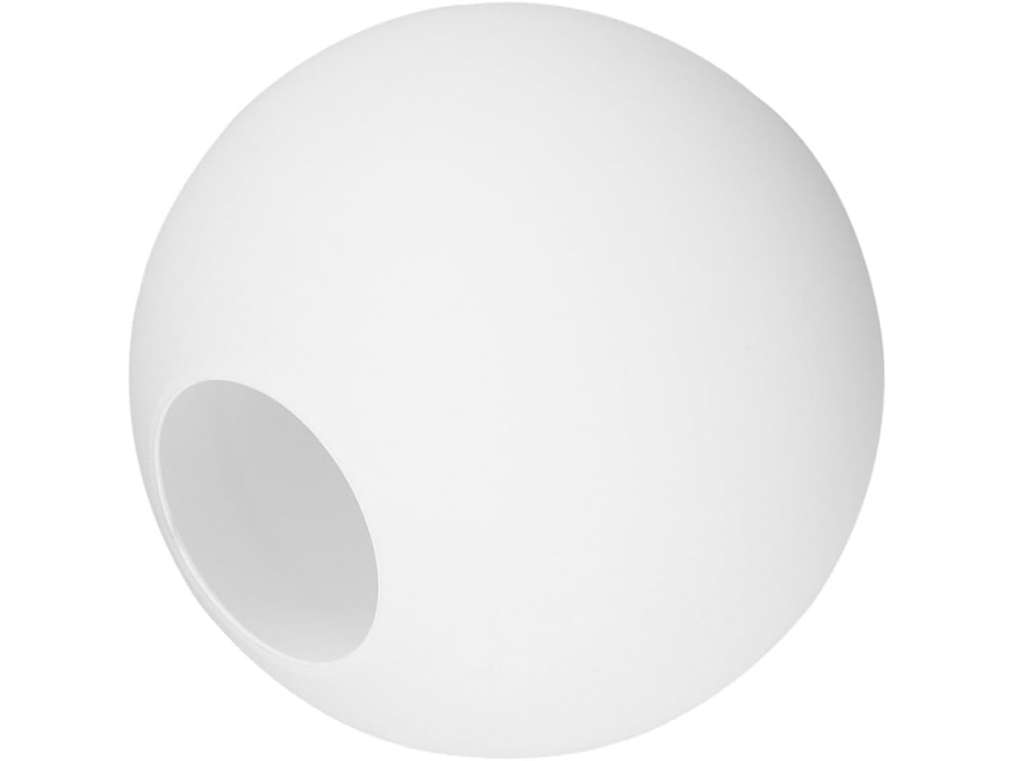 Abajur Redondo De Vidro Fosco, Globo Branco De 8 Cm (3,15 Polegadas)