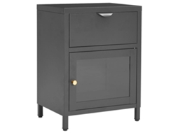 Conjunto 1 Mesa De Cabeceira Vidaxl Antracite Aço (40 X 30 X 54.5 Cm)