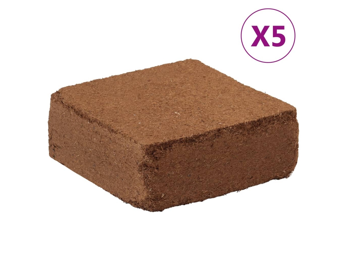 Blocos De Fibra De Coco 5 Pcs 5 Kg/cada 25 Kg/total DKD HOME DECOR