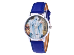 Reloj De Pulsera Con Correa De Cuero Pu Moda Para Mujer Halloween Zhoulianfa Azul
