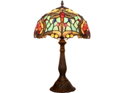 Abajur De Mesa Tiffany, 30x30x45 Cm, Estilo Vitoriano, Com Libélula Em Vidro Colorido, Ideal Para Cabeceira, Quarto